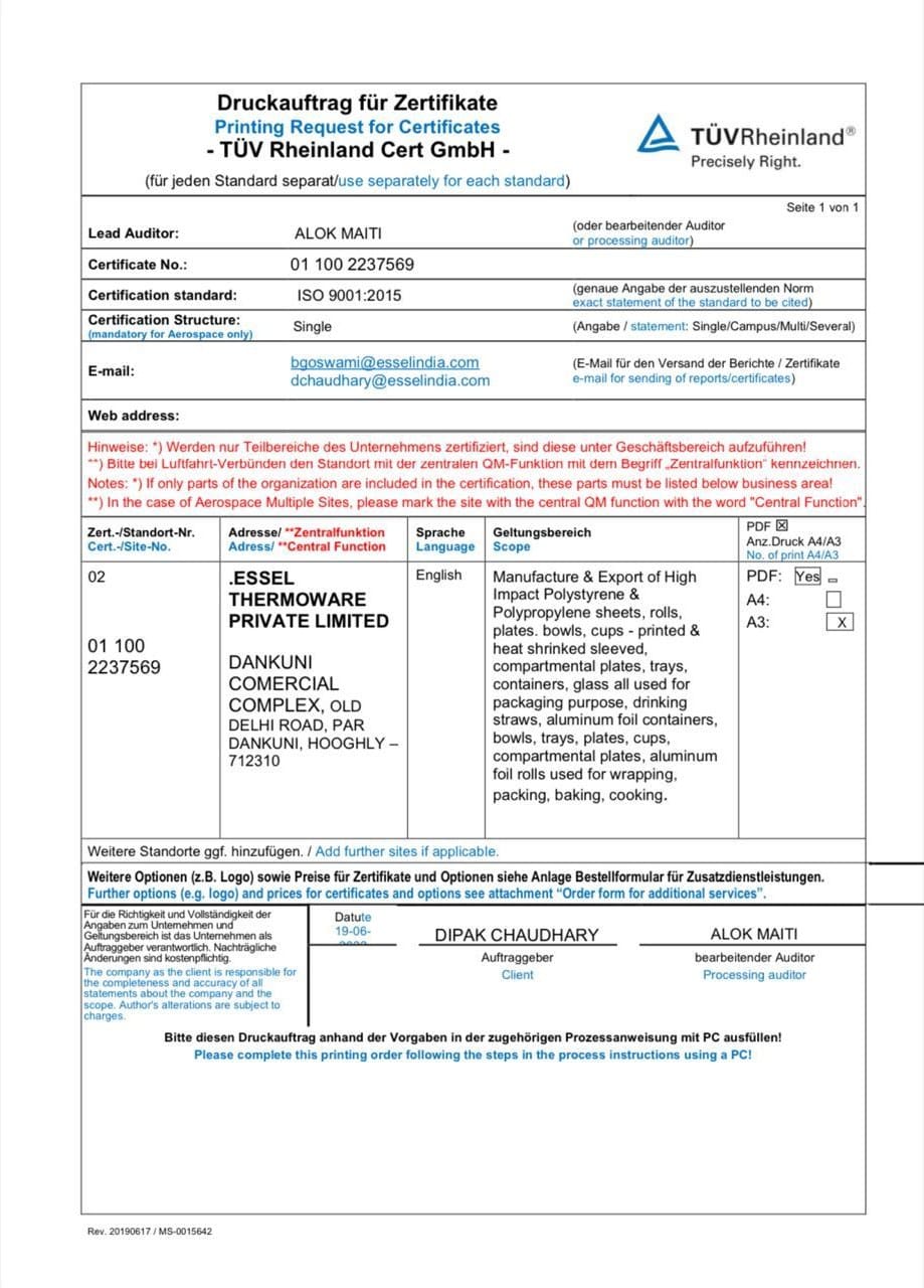 Essel Group Certifications